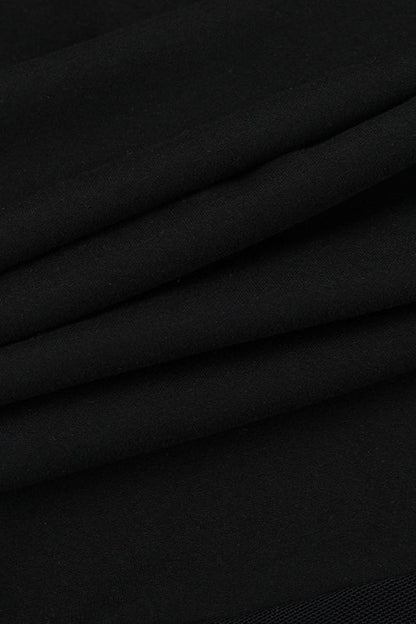 Ruched Mesh Panel Strapless Sheer Maxi Dress