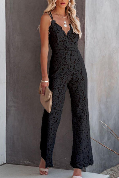 Glimpse of Glam Lace Jumpsuit
