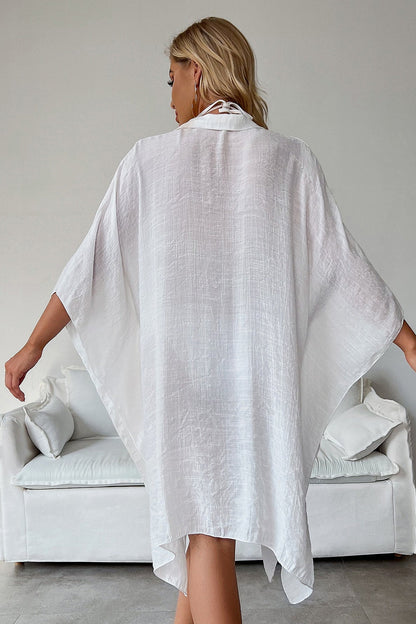 Minimalist Flowy Loose Solid Cardigan Blouse