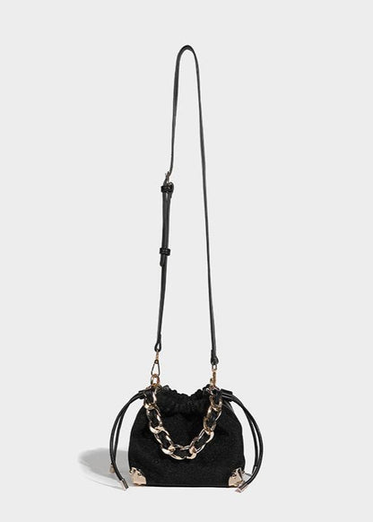 Chic-Chain Velvet Crossbody Bag