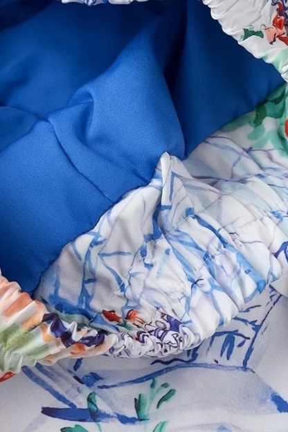 Graffiti Print Cotton Shorts Set