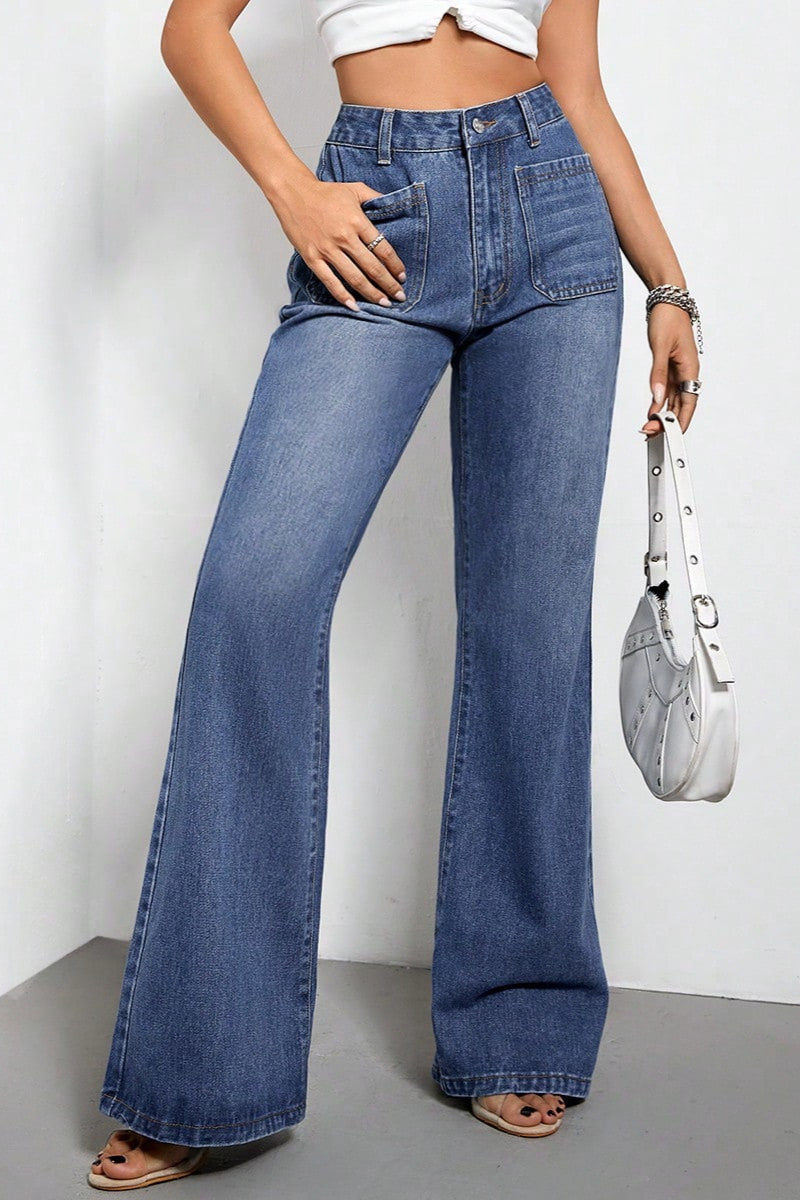 High Rise Straight Cut Jean