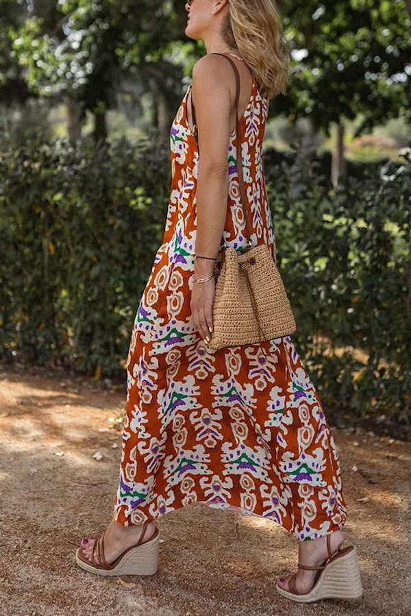 Fashion Sleeveless Sling Loose Dress