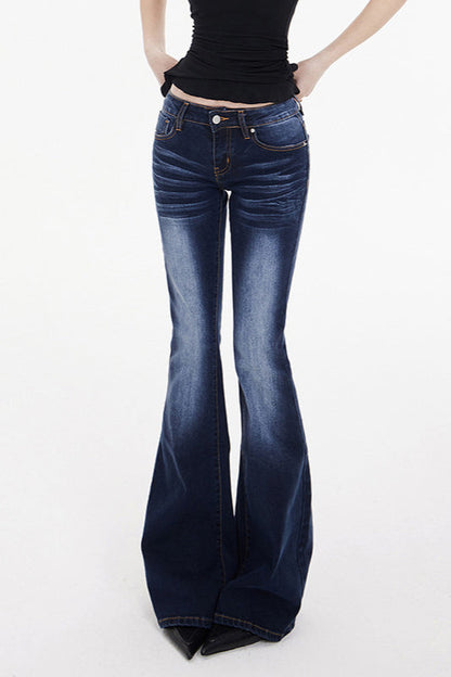 Low Waist Long Flare Jeans