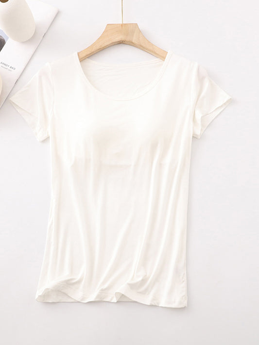 Modal Built-In Padding Short Sleeve