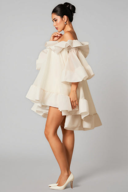 Verna Off Shoulder Ruffle Mini Dress