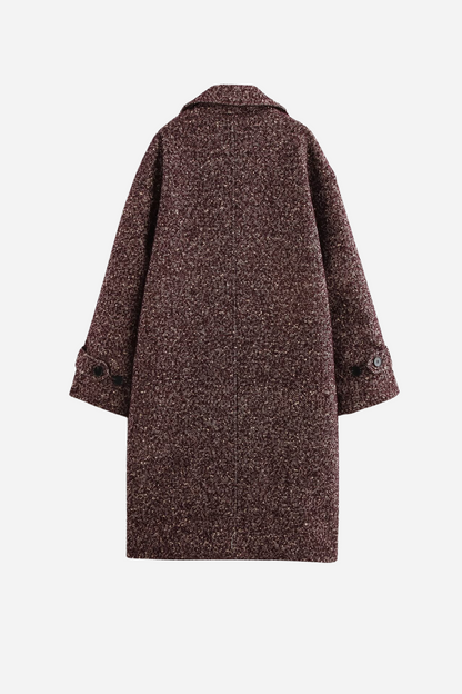 Hedy Textured Woven Cocoon Overcoat