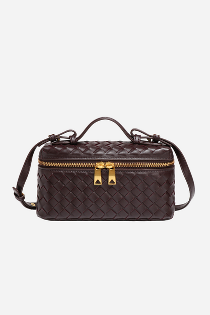 Weaved Leather Crossbody Bag