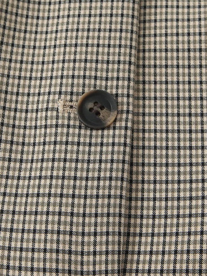 Gingham Print Vest Coat & Pant With Belt Coord Set