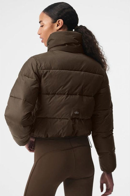 Cropped Fitted Quilted Puffer Jacket