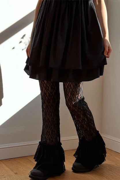 Gothic Ruffle Patchwork Pant