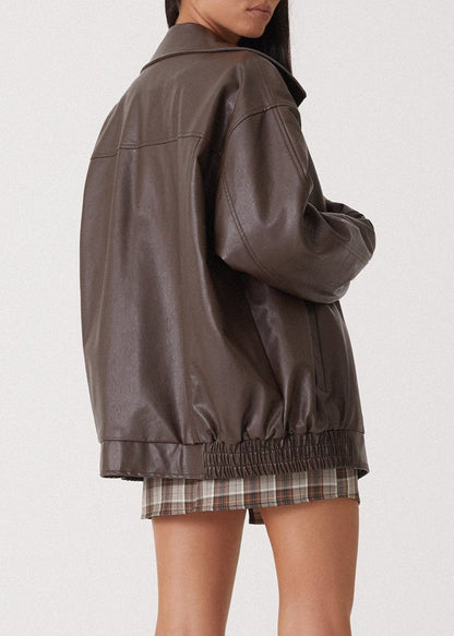 Women's Leather Jacket – Locomotive-Inspired Style