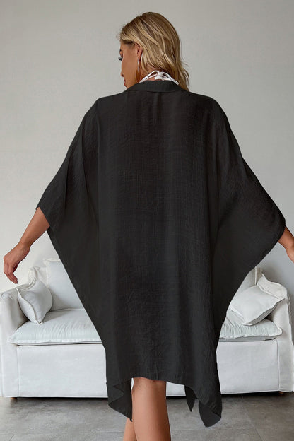 Minimalist Flowy Loose Solid Cardigan Blouse