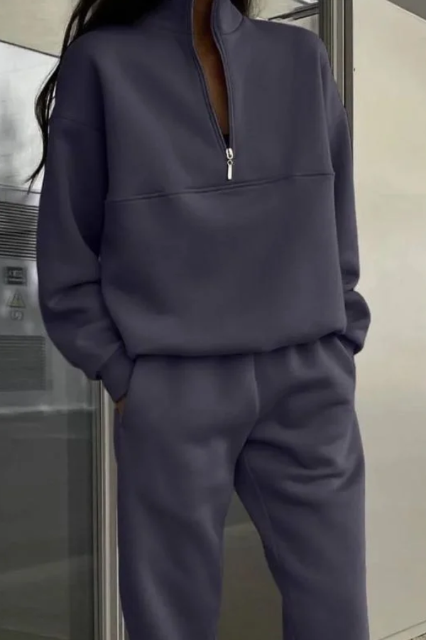 Casual Sweatshirt and Trousers Two-piece Suit
