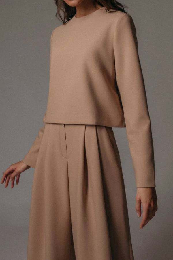 Fashion Casual Loose Solid Color Two-piece Sets