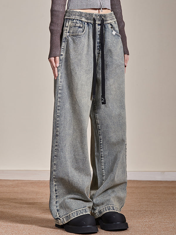 American retro straight Boyfriend Jeans