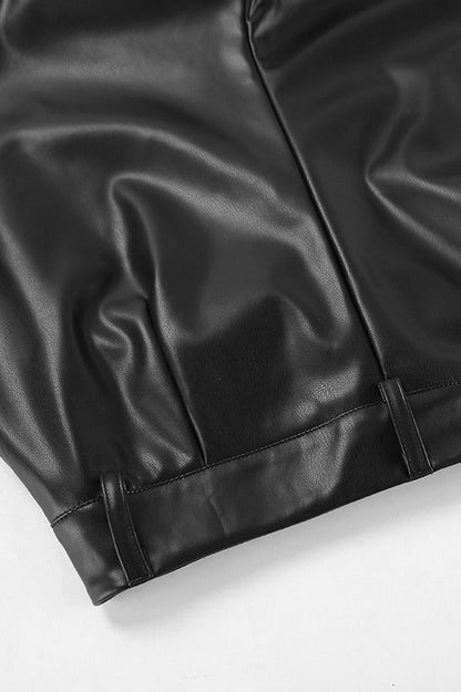 Vintage Fleece-Lined Leather Pants