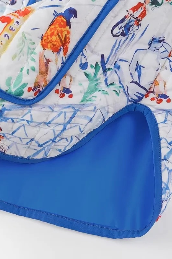 Graffiti Print Cotton Shorts Set