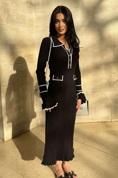 Knit Bodycon Elegant Maxi Dress