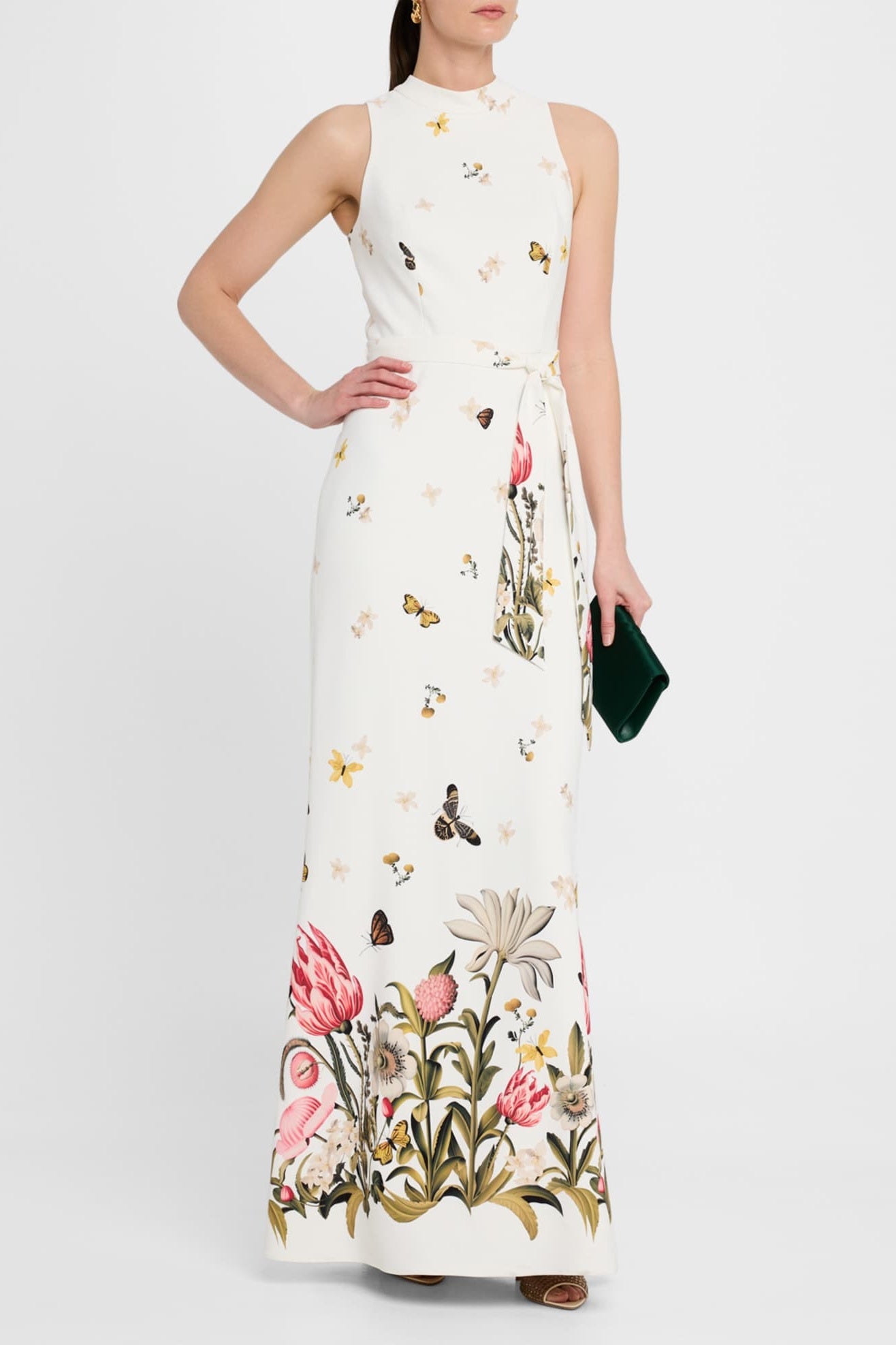 Moira Butterfly Printed Sleeveless Maxi Dress