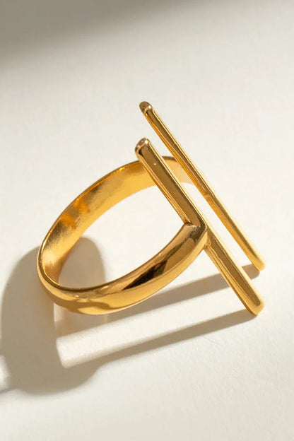 Fashion Stainless Steel Simple Line Ring