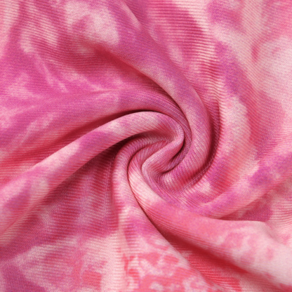 Ruffle ruched print contrast tube mini skirt set