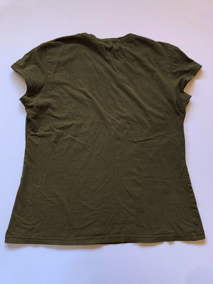 Vintage Brown Butterfly Print Short Sleeve Tee