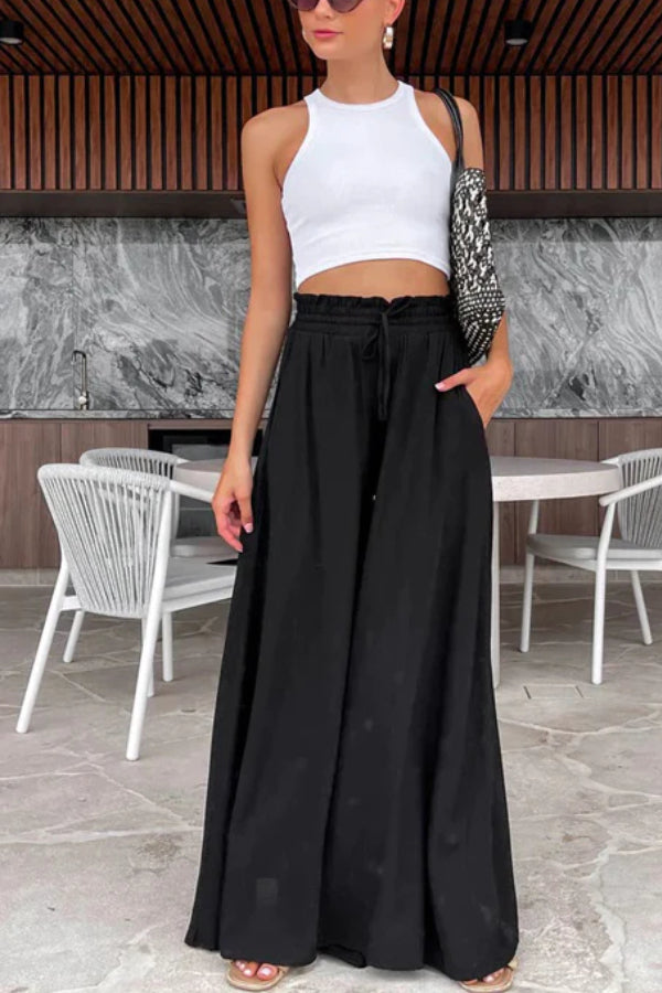 ON MY HEART WIDE LEG LINEN PANTS - 4 COLORS