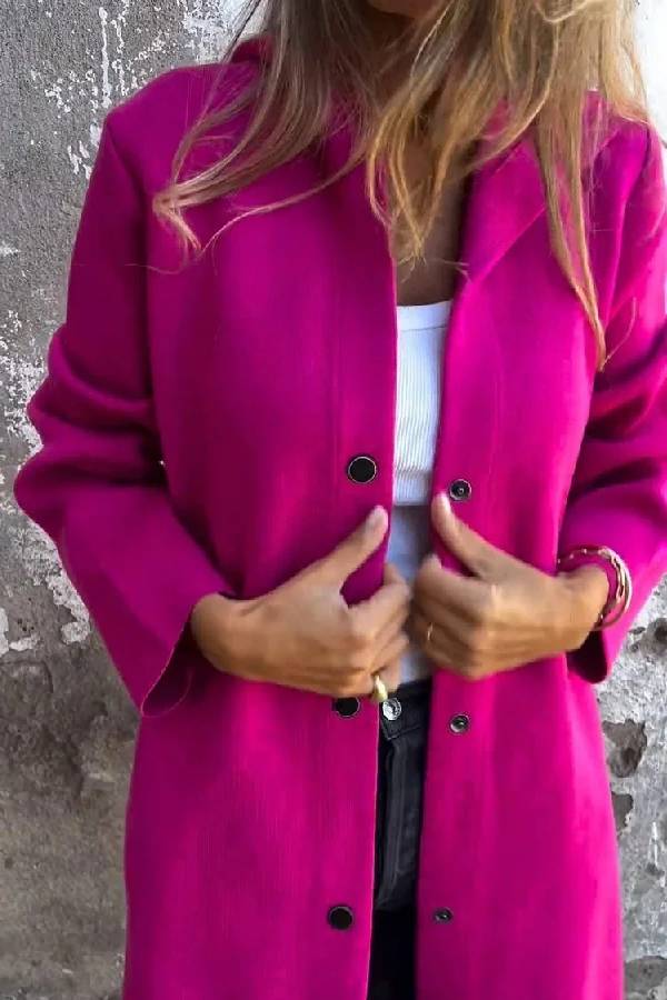 Solid Color Casual Women's Coat