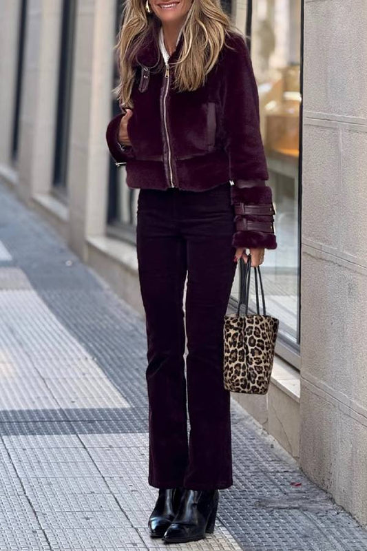 Short vintage fur coat