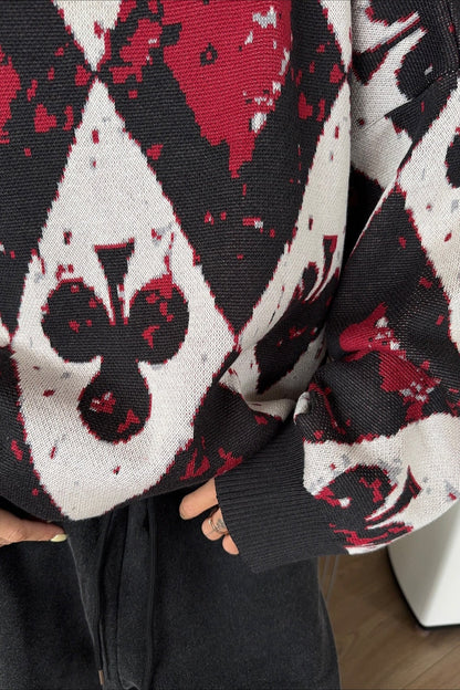 Plaid Gothic Y2K Edgy Trendy Knit Sweater