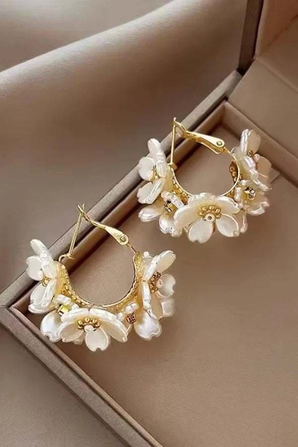 Blooming Blossom Hoop Earrings