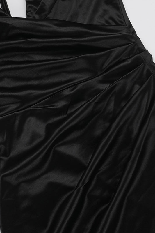 Sexy Halter Neck Crisscross Split Maxi Dress Party Dress