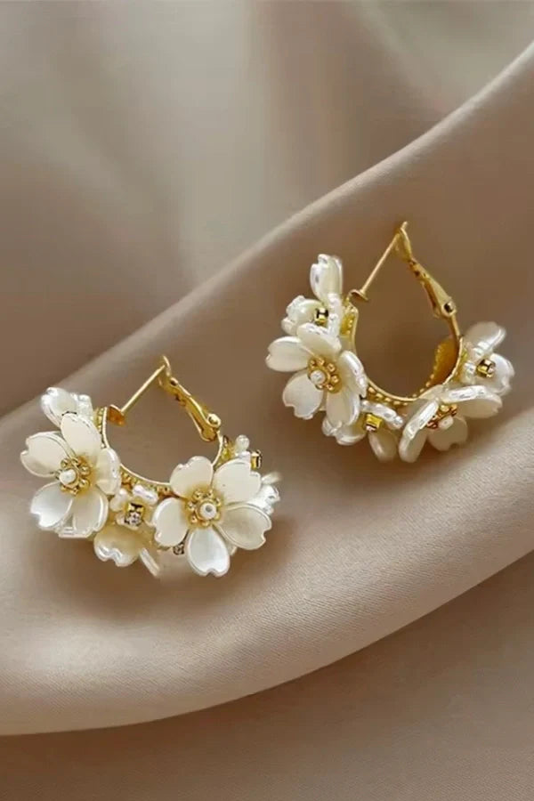 Blooming Blossom Hoop Earrings