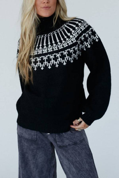 Christmas Thickened Turtleneck Long Sleeve Knitted Sweater