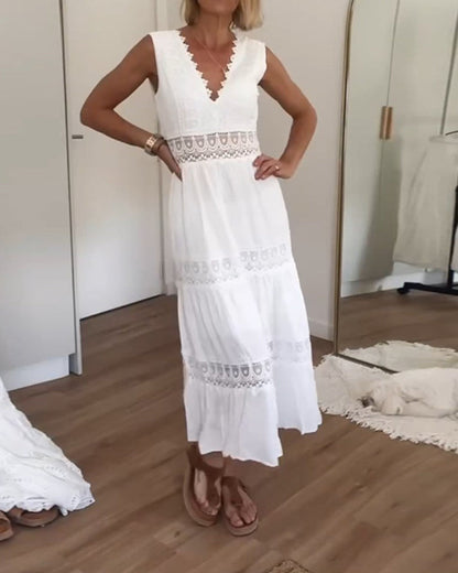 Indira | Lace V-Neck Dress