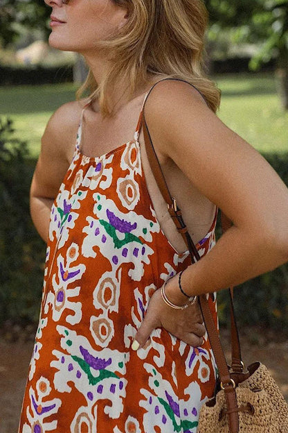 Fashion Sleeveless Sling Loose Dress