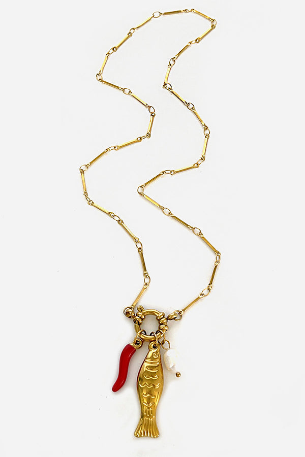 Fashion Koi Freshwater Pearl Necklace