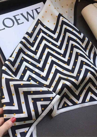 Dotline Charm - 100% Silk Square Scarf 55x55cm