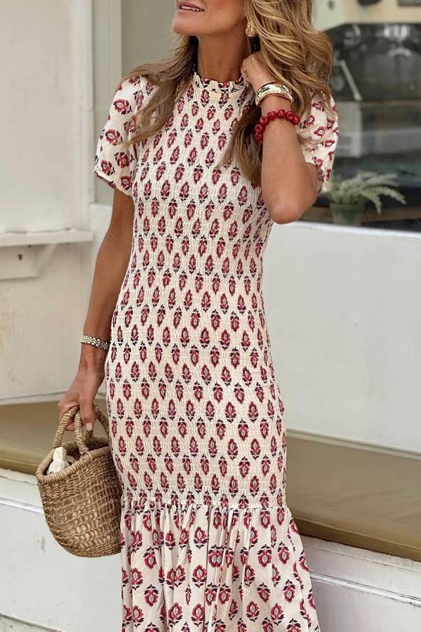 Astrid Honeycomb Maxi Dress