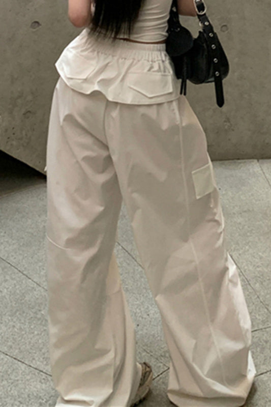Street Style Drawstring Cargo Pant