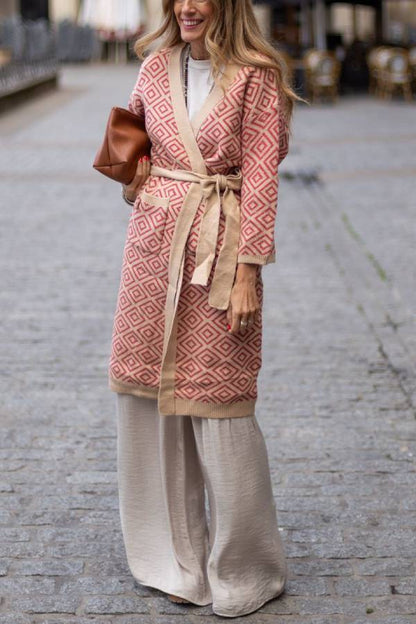 Long Two-tone Kimono Coat