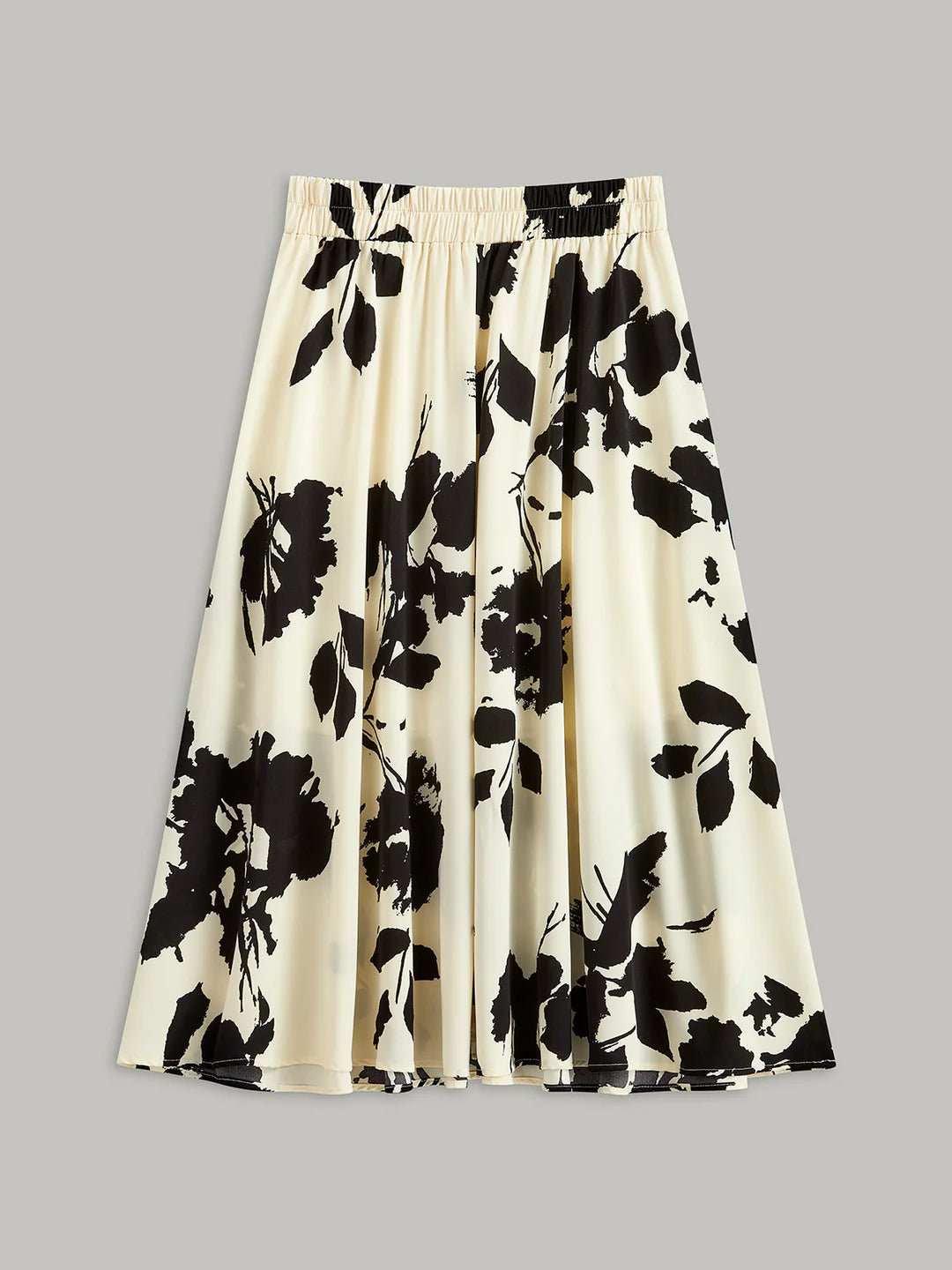 Mid-length High Waist Slimming Print Skirt