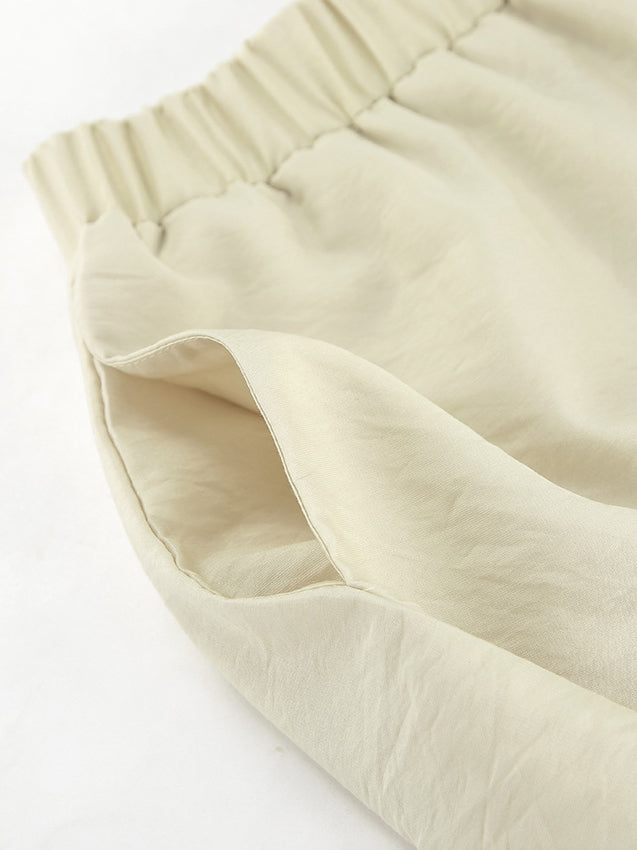 Ruffled Hem Tie Front Cardigan & Shorts Set Blouse