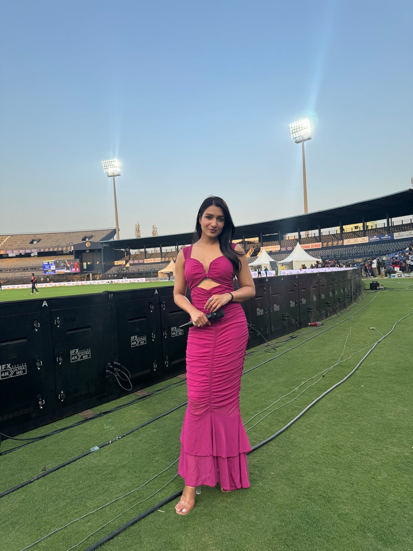 Hollow Out V Neck Mermaid Mesh Maxi Dress