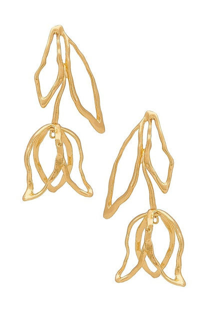 Abstract Floral Drop Earrings