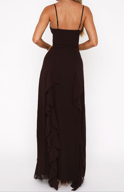 Natalia Maxi Dress Chocolate