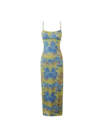 Spagetti Strap Maxi Floral Dress
