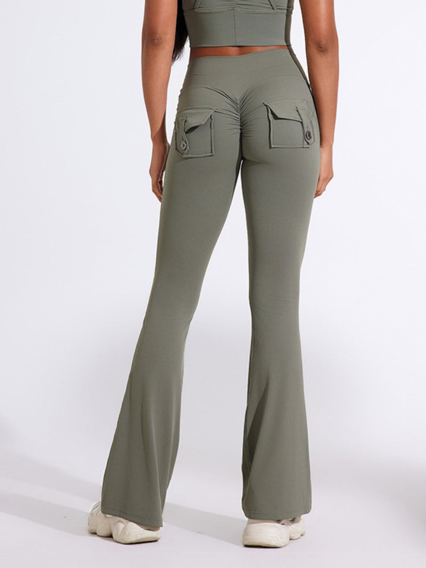 Bare-feel Pocket High-waisted Hip Lift Sports Yoga Pants