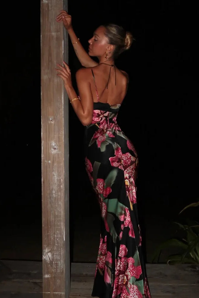 Summer Women's Floral V-Neck Maxi Dress